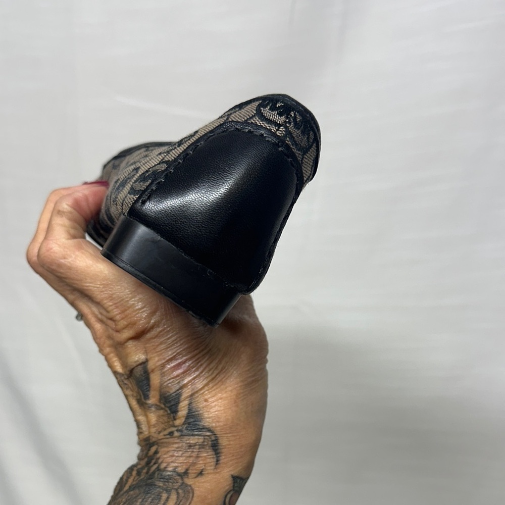 Michael Kors Black and Tan Patterned Loafers - Picture 6 of 12